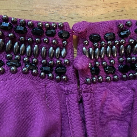 Neiman Marcus Cold Shoulder Beaded Neck Blouse, Small - Picture 10 of 10